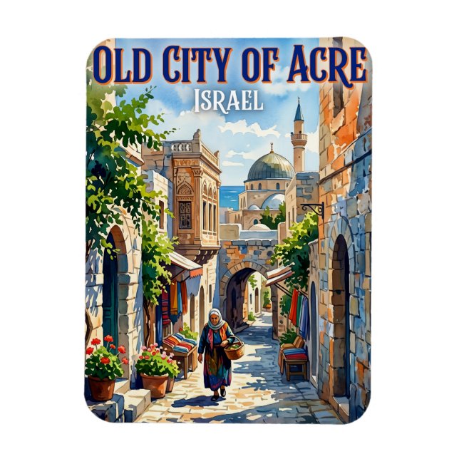 Ímã Cidade Antiga de Acre Israel (Vertical)