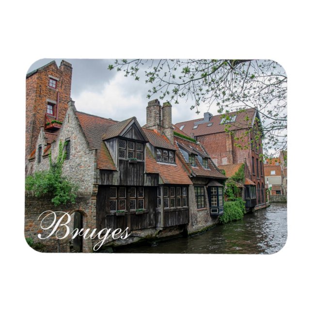 Ímã Cidade antiga de Bruges na Bélgica (Horizontal)