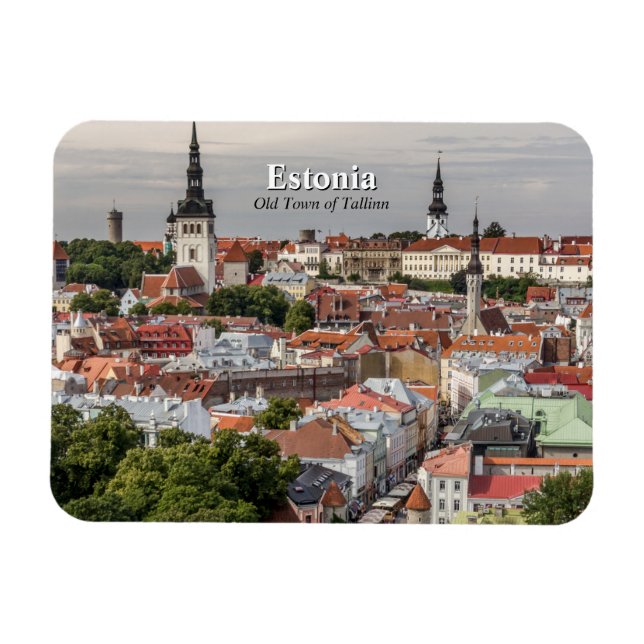 Ímã Cidade Antiga de Tallinn, Estônia (Horizontal)
