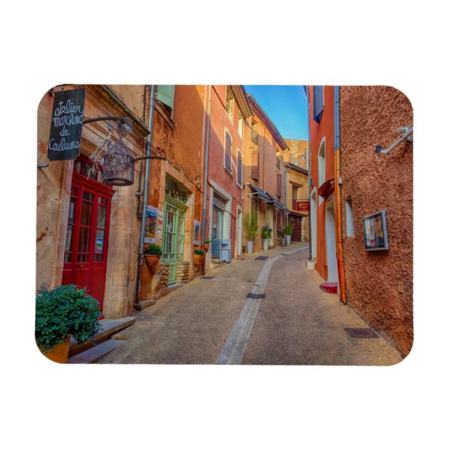 Ímã Cidade Colorida Francesa na Encosta da Colina (Horizontal)