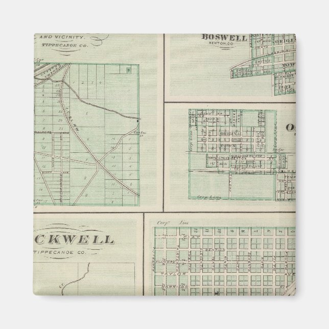 Imã Cidade Corporativa de Fowler, Benton Co (Frente)