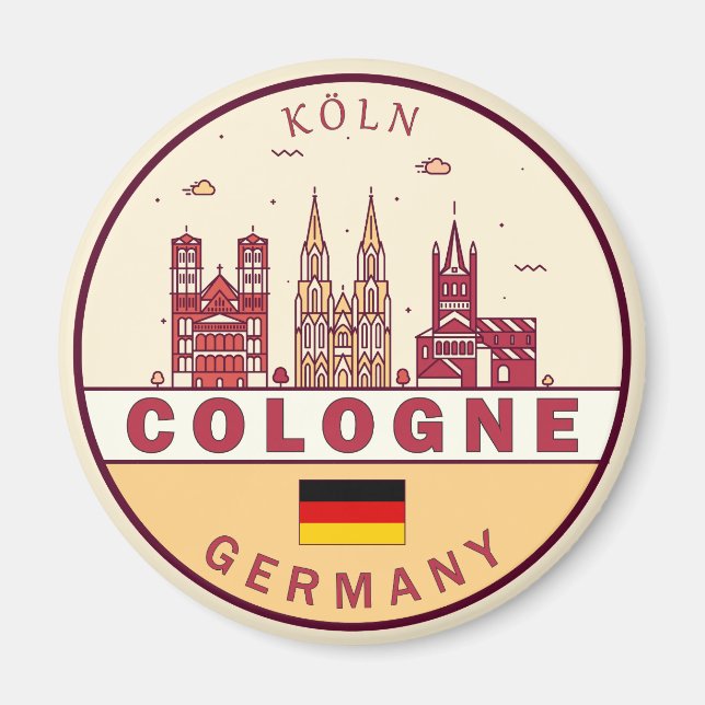 Imã Cidade da Alemanha, Colônia - Skyline Emblem (Frente)