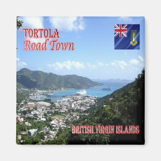Imã Cidade da Estrada TORTOLA, Virgem Britânica, Fridg (Frente)