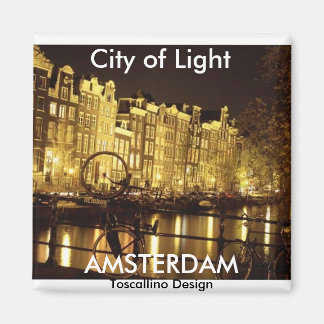 Imã cidade da luz (Amsterdã) - Personalizada