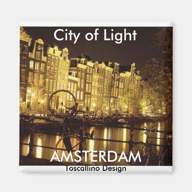 Imã cidade da luz (Amsterdã) - Personalizada (Frente)