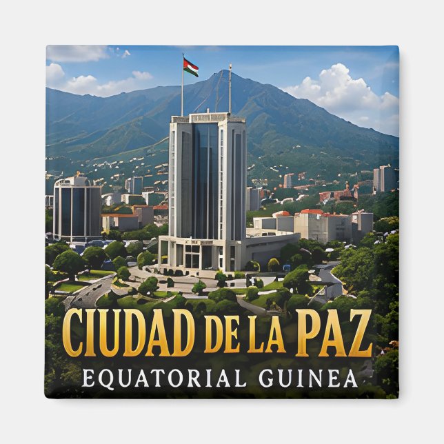 Imã Cidade da Paz Guiné Equatorial Viagem Lembrança (Frente)