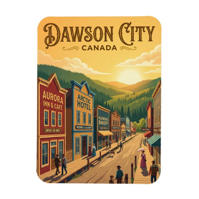 Ímã Cidade Dawson Canadá (Vertical)
