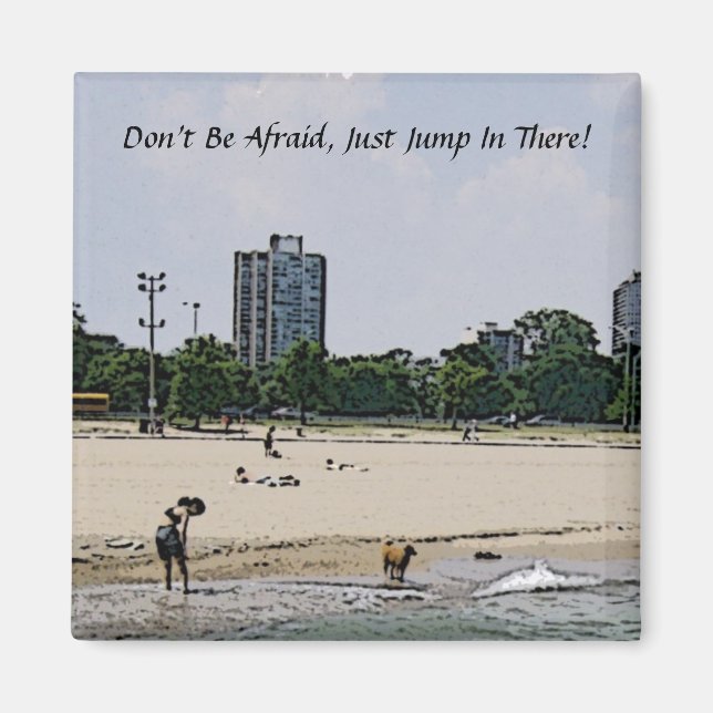 Imã Cidade de Chicago & Lago Michigan (Frente)