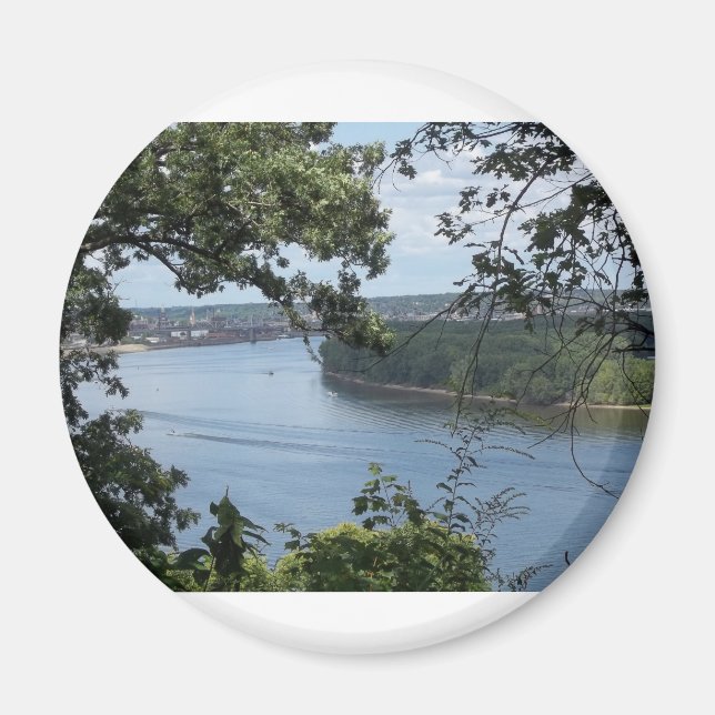 Imã Cidade de Dubuque, Iowa no rio Mississippi (Frente)