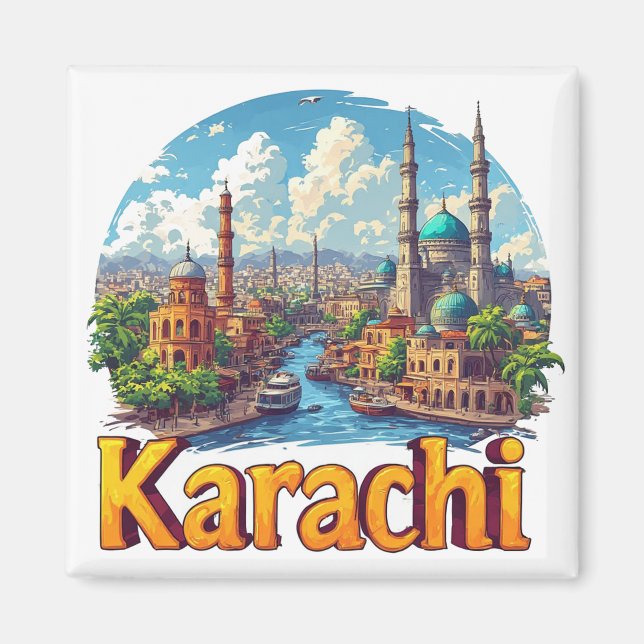 Imã Cidade de Karachi Paquistão Presente para Viajante (Frente)