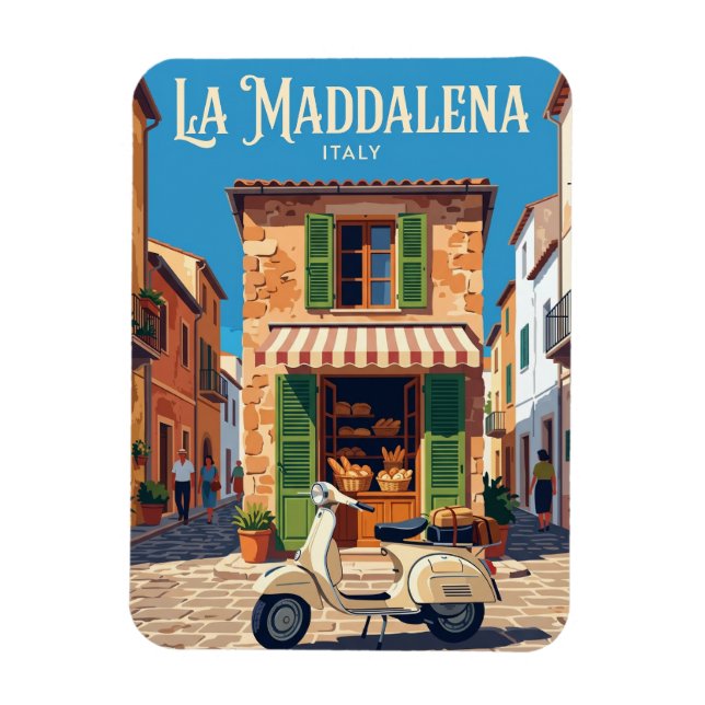 Ímã Cidade de La Maddalena Itália (Vertical)