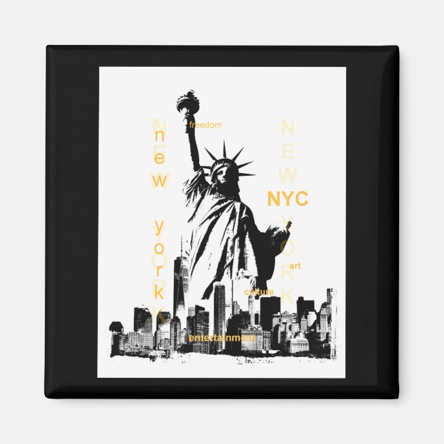 Imã Cidade de Nova York Ny Nyc Estátua da Liberdade _1 (Frente)