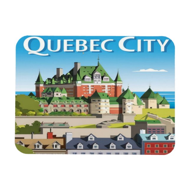 Ímã Cidade de Quebec - Canadá (Horizontal)