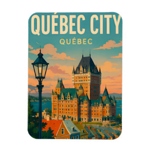 Ímã Cidade de Quebec Canadá Velha Cidade Castelo Viage