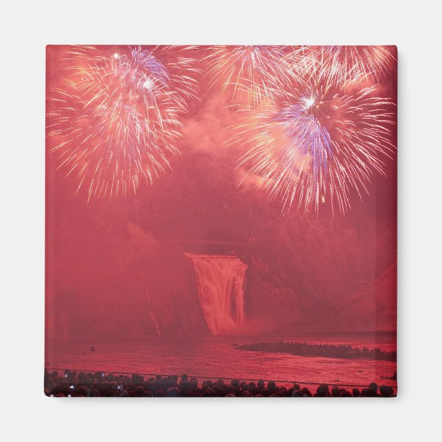 Imã Cidade de Quebec, Quebec, Canadá. Fogos de artifíc (Frente)