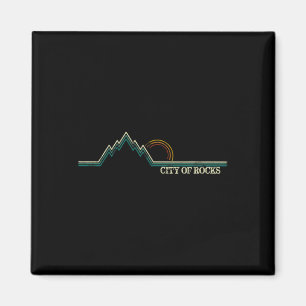 Imã Cidade De Rochas Idaho Retro Montanhismo Verão