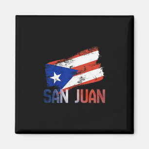 Imã Cidade de San Juan Porto Rico Bandeira Vintage Roo