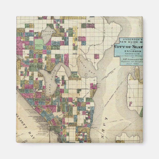 Imã Cidade De Seattle E Águas (Frente)