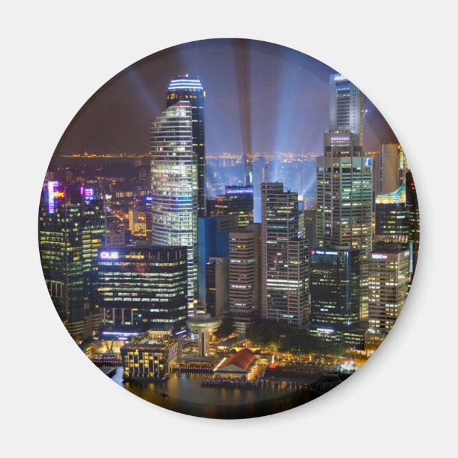 Imã Cidade de Singapura no centro à noite (Frente)