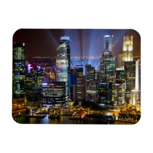 Ímã Cidade de Singapura no centro à noite