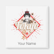 Cidade de Tóquio Japão Retro Geisha Vintage Flower