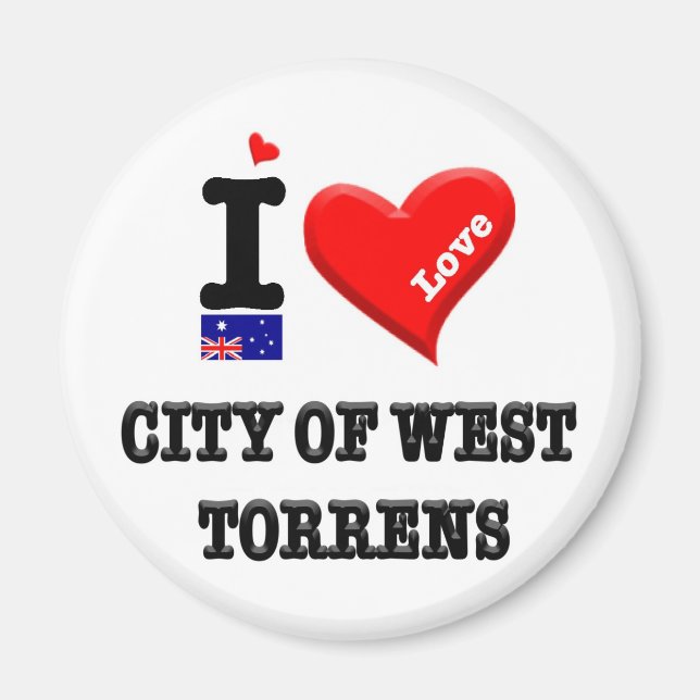 Imã CIDADE DE TORRENS OCIDENTAIS - Eu Amo (Frente)