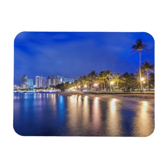 Ímã Cidade de Waikiki em Dawn (Horizontal)