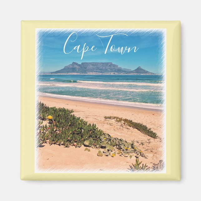 Imã Cidade do Cabo Mesa Oceano Montanhoso Ondas de Pra (Frente)