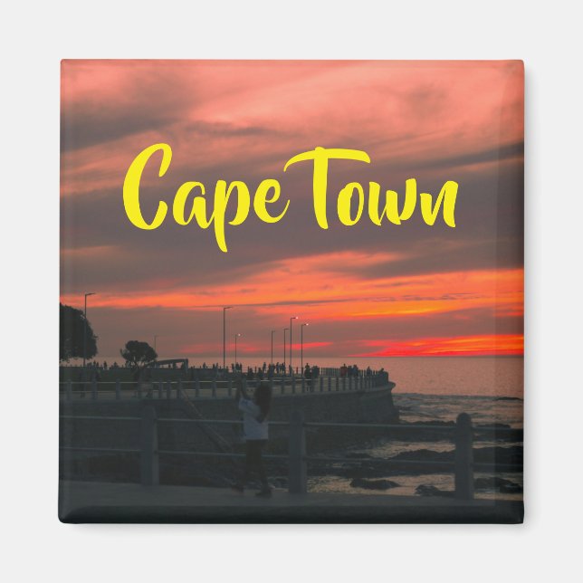 Imã Cidade do Cabo ZA Ponto Mar Promenade Sunset (Frente)