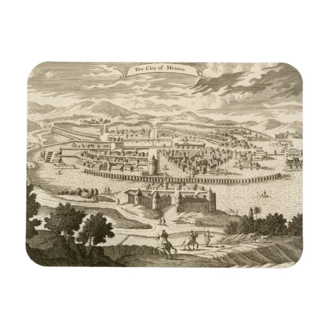 Ímã Cidade do México, 1723 (gravura) (Horizontal)