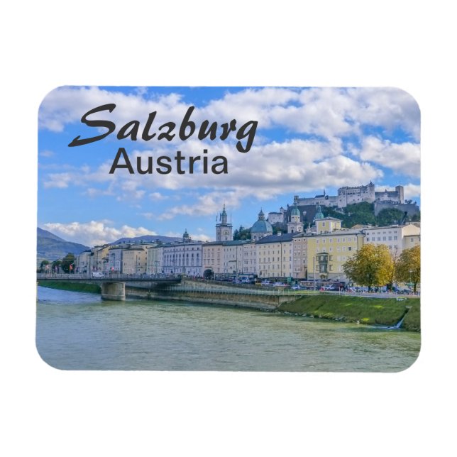 Ímã Cidade Familiar de Salzburgo, Áustria, Souvenir (Horizontal)