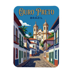 Ímã Cidade Histórica de Ouro Preto Brasil