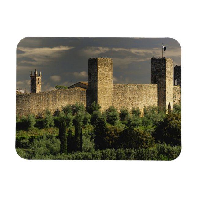 Ímã Cidade murada de Monteriggioni, na província de (Horizontal)