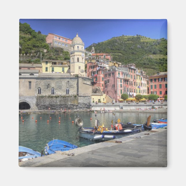 Imã Cidade na encosta de Vernazza, Cinque Terre, Ligúr (Frente)