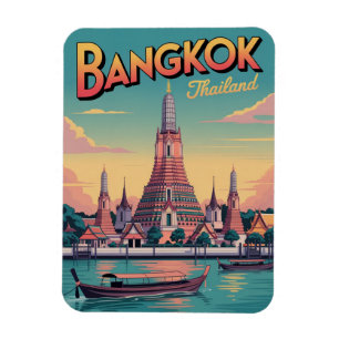 Ímã Cidade retro Bangkok Wat Aru Tailândia presentes d