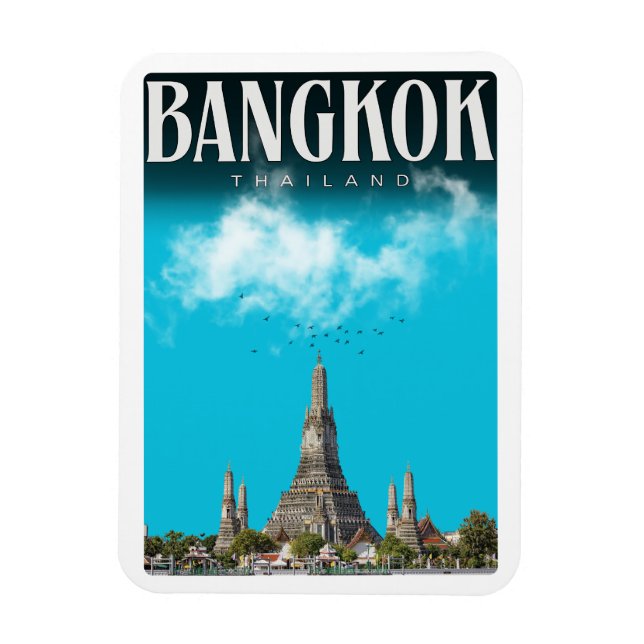 Ímã Cidade retrô de Banguecoque Wat Aru - presentes de (Vertical)