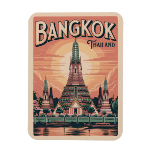Ímã Cidade retro de Banguecoque Wat Aru presentes de v
