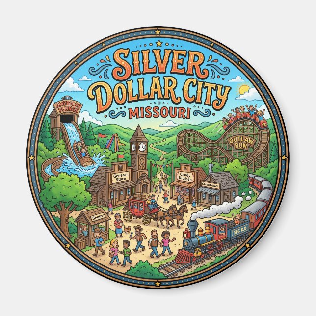 Imã Cidade Silver Dollar, Branson Missouri (Frente)