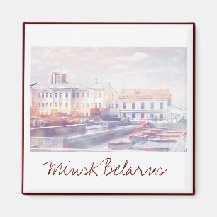 Imã Cidade View Cityscape Minsk Belarus Magnet