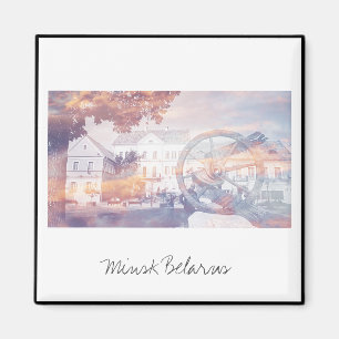 Imã Cidade View Cityscape Minsk Belarus Magnet