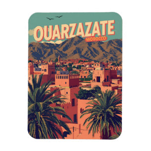 Ímã Cidade vintage de Ouarzazate kasbah deserto do Saa