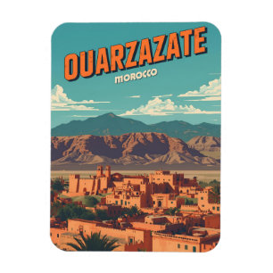 Ímã Cidade vintage de Ouarzazate kasbah deserto do Saa