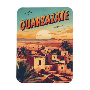 Ímã Cidade vintage de Ouarzazate kasbah deserto do Saa