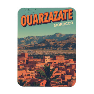 Ímã Cidade vintage de Ouarzazate, kasbah do deserto do