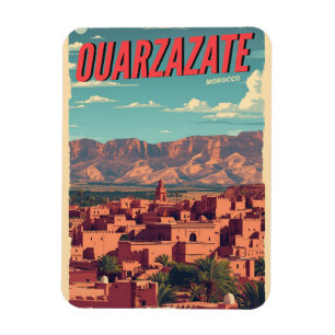 Ímã Cidade vintage de Ouarzazate, kasbah do deserto do