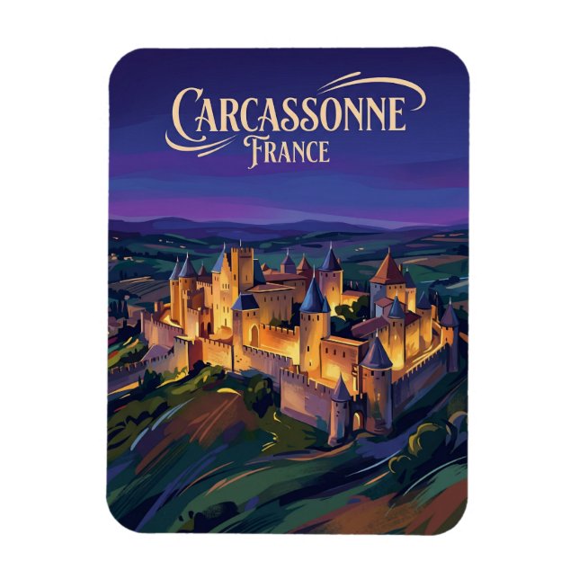 Ímã Cidadela de Carcassonne França (Vertical)