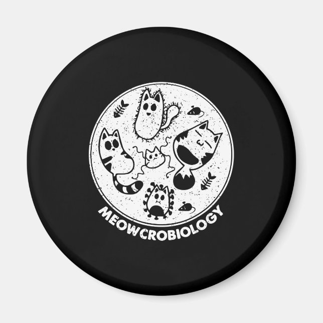 Imã Ciência Cat Meowcro biologia (Frente)