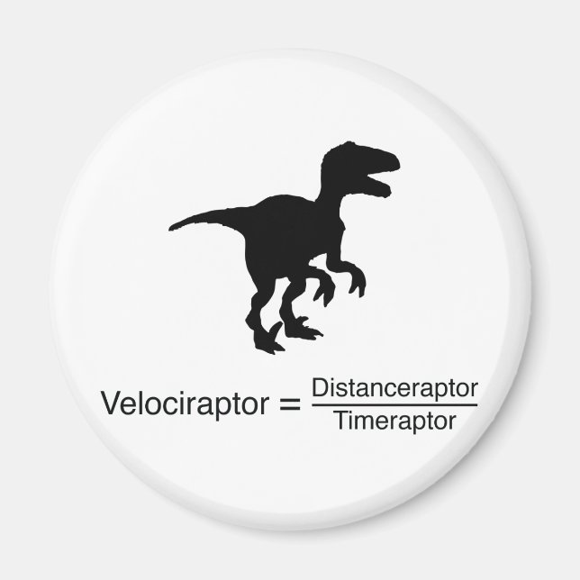 Imã ciência engraçada velociraptor (Frente)