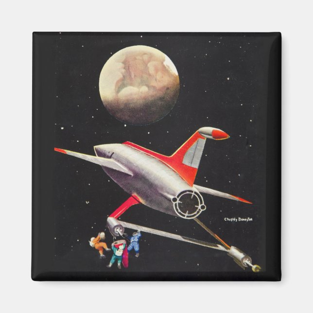 Imã Ciência Ficha Galáxia Astronautas Espaciais Marte (Frente)