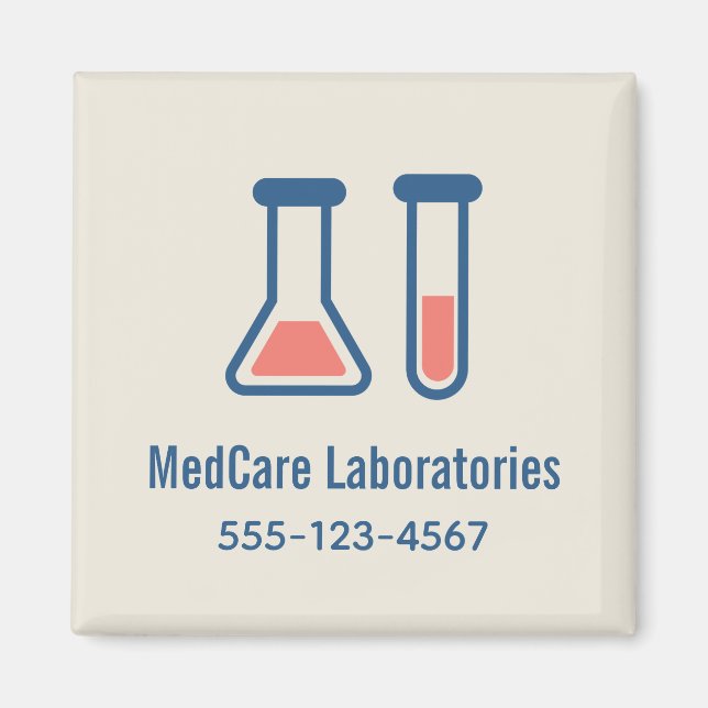 Imã Ciência no tubo de ensaio e beaker (Frente)